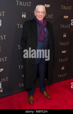 New York, NY - March 15, 2018: Donald Sutherland attends FX Annual All-Star Party at SVA theater Stock Photo