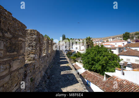 View to Historic Center City of Obidos, Portugal Stock Photo