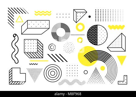 Universal trend geometric shapes set Stock Vector