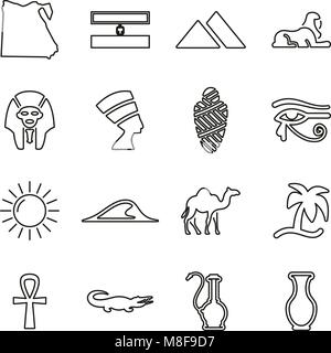 Ancient egypt icons set, simple style Stock Vector Image & Art - Alamy