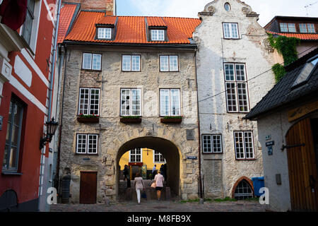 Riga, Latvia. August 21, 2017. View of the Swedish Gate Stock Photo