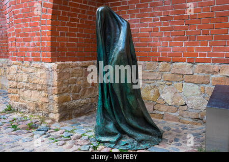 Riga, Latvia. August 21, 2017. Ghost sculpture on Riga street Stock Photo