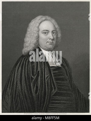 Antique c1850 engraving, James Bradley. James Bradley (1693-1762) was an English astronomer and priest and served as Astronomer Royal from 1742. He is best known for two fundamental discoveries in astronomy, the aberration of light (1725â€“1728), and the nutation of the Earth's axis (1728â€“1748). SOURCE: ORIGINAL ENGRAVING Stock Photo