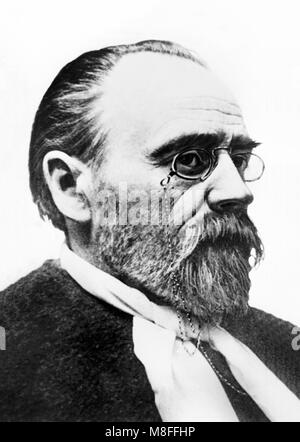 Emile Zola (1840-1902), portrait of the French author, date unknown. Stock Photo