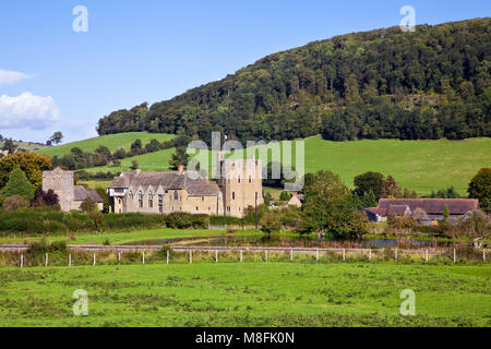 Stokesay Castle medieval fortified manor house Shropshire Stock Photo