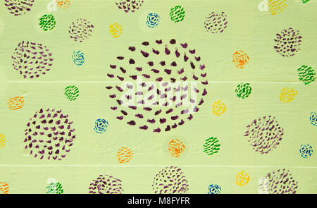 Hand painted dots pattern Stock Photo