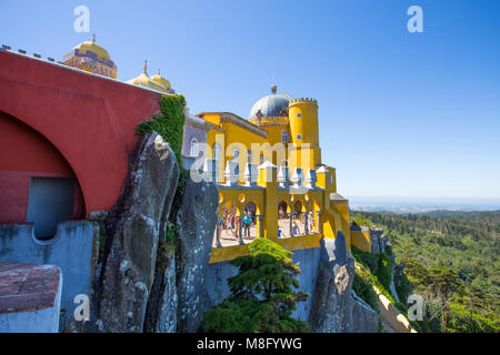 SINTRA , PORTUGAL, JUNE 20, 2016 -  Pena National Palace in Sintra, Portugal (Palacio Nacional da Pena). Stock Photo