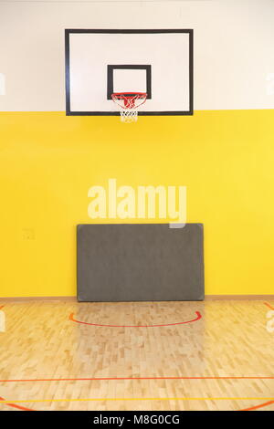 Basketball boards are standardized as well as their height on which they are placed so that players exercise in the same conditions. Stock Photo