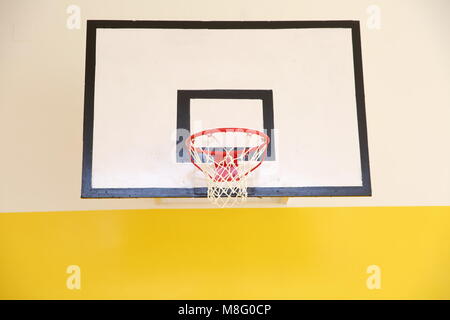Basketball boards are standardized as well as their height on which they are placed so that players exercise in the same conditions. Stock Photo