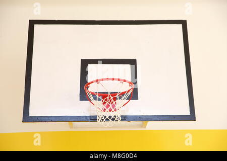 Basketball boards are standardized as well as their height on which they are placed so that players exercise in the same conditions. Stock Photo