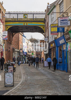 St Petersgate Bridge, Stockport Town Centre Shopping area, Greater Manchester, UK Stock Photo