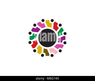 is a symbol related to social, humanitarian, cooperation, teamwork, business, charity or foundation Stock Photo