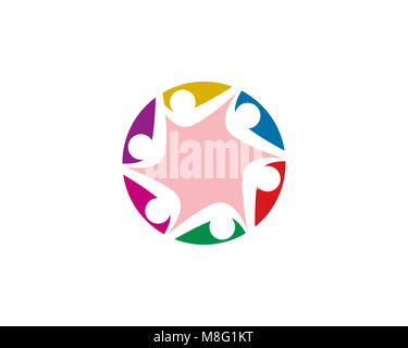 is a symbol related to social, humanitarian, cooperation, teamwork, business, charity or foundation Stock Photo