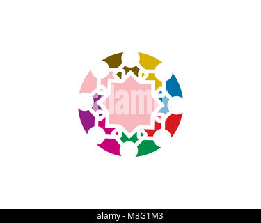 is a symbol related to social, humanitarian, cooperation, teamwork, business, charity or foundation Stock Photo