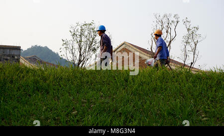 Fuyang Cultural Complex designed by architect Wang Shu (amateur architecture studio) in Hangzhou, China Stock Photo