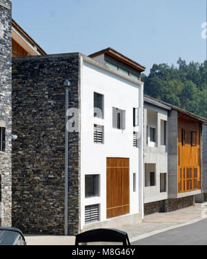 village refurbishment by architect Wang Shu from Amateur Architecture Studio in Wencun, China Stock Photo