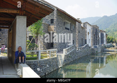 village refurbishment by architect Wang Shu from Amateur Architecture Studio in Wencun, China Stock Photo