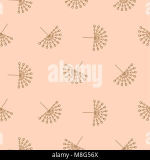 Abstract peacock feather fan seamless vector pattern. Stock Vector