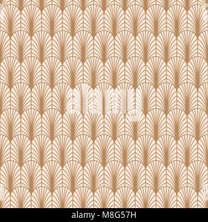 Art deco gold line geometric style pattern. Stock Vector