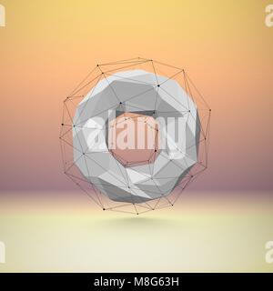 3d lowpoly object Stock Vector