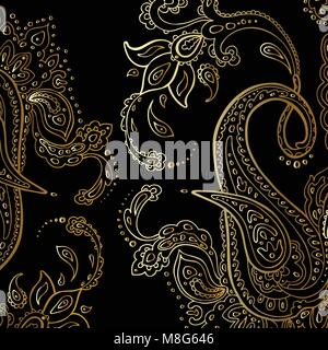 Paisley background. Hand Drawn ornament. Stock Vector