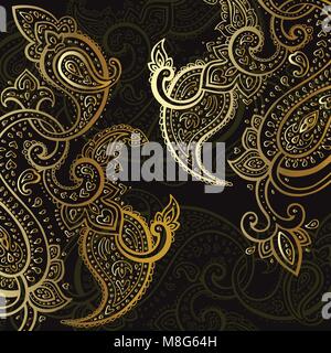 Paisley background. Hand Drawn ornament. Stock Vector