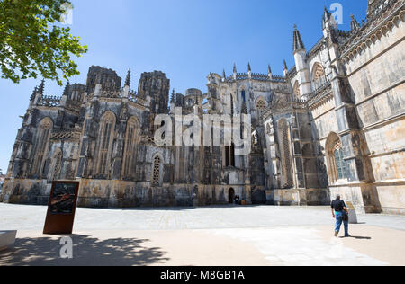 BATALHA, PORTUGAL, JUNE 18, 2016 - Monastery of Batalha in Portugal. It is a Dominican convent in the civil parish of Batalha in Portugal and is liste Stock Photo