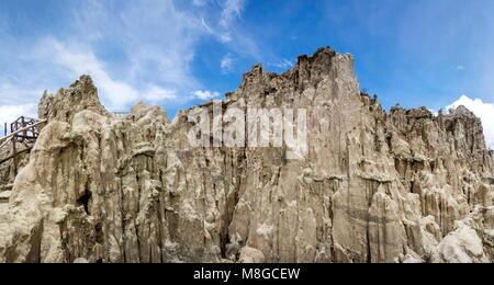 Rock formations of Valle de la luna in Bolivia Stock Photo