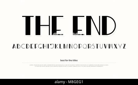 regular alphabet letters. vector font type design. vintage lettering symbols. trendy, display typesetting. uppercase typeface template Stock Vector