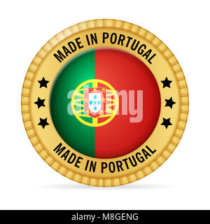 Icon made in Portugal on a white background. Stock Photo