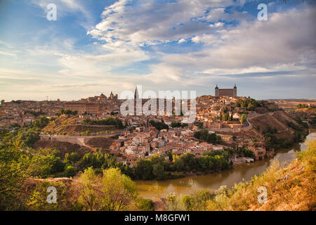 Toledo, Spain, Castilla la Mancha, panoramic view. Stock Photo