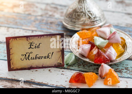 Happy Eid Mubarak greeting islamic vector design mosque 