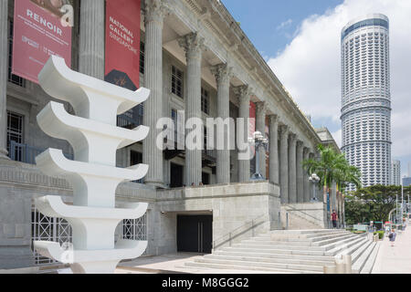 National Gallery Singapore (former Supreme Court Building), St Andrew's Road, Civic Centre, Singapore Island (Pulau Ujong), Singapore Stock Photo