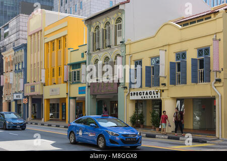 Shophouses on South Bridge Road, Chinatown, Outram District, Central Area, Singapore Island (Pulau Ujong), Singapore Stock Photo