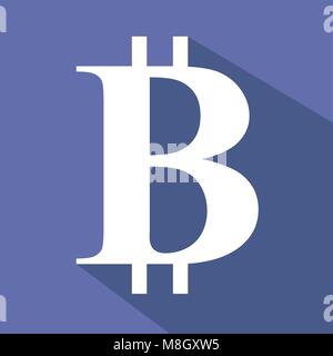 design vector of flat icon with concept bitcoin logo Stock Vector