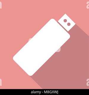 design vector of flat icon with concept flash drive Stock Vector