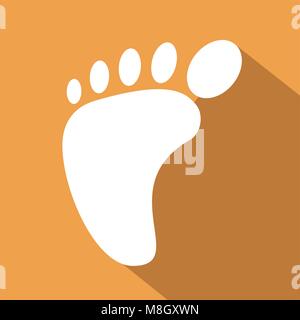 design vector of flat icon with concept footprints Stock Vector