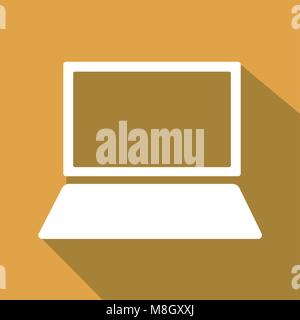 design vector of flat icon with concept computer Stock Vector