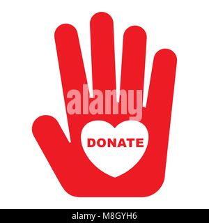 donate logo concept Stock Vector