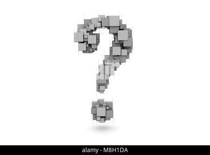 Abstract question mark on white background Stock Photo