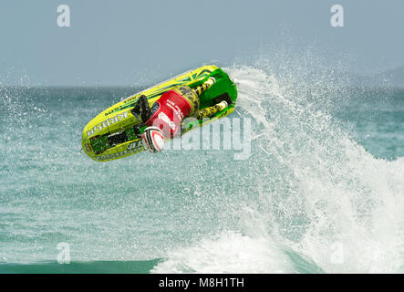 Jet-ski stunt rider in action Stock Photo