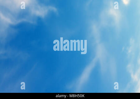 blue sky background with tiny clouds. panorama Stock Photo