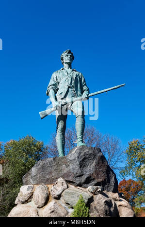 Minute Man Sculpture, Battle Green, Lexington, Massachusetts, USA. Stock Photo