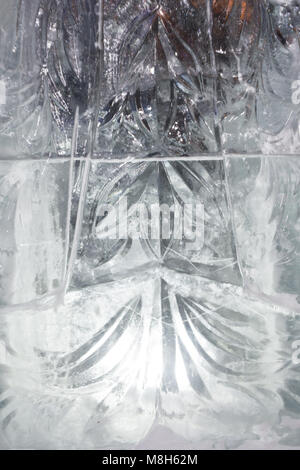 Textured ice blue frozen rink winter background Stock Photo