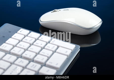 Modern Keyboard and mouse for computer Close-up Stock Photo