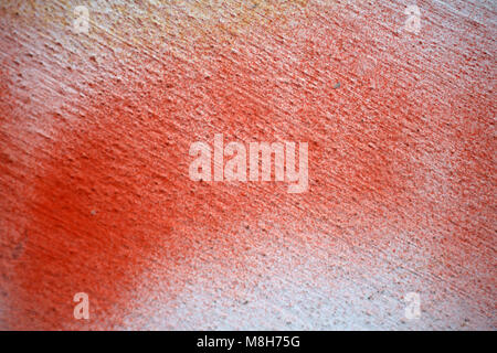 Abstract urban red graffiti lines fragment over old white wall Stock Photo
