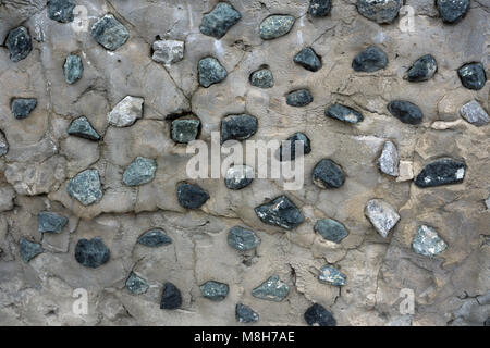 Stone Rock Texture Wall Cement Pathway Background Pebble Bolder Stock Photo