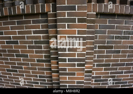 Red And Black Brick Wall Texture Grunge Background, Loft Interior Design Idea. Old Industrial Building With Uneven Surface. Room Interior Decorative B Stock Photo