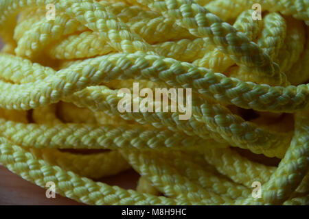 Closeup pattern of circular spirally nautical rope Stock Photo