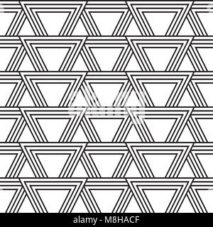 Seamless abstract triangle pattern. Stylish antique background. Abstract Art Deco pattern. Stock Vector
